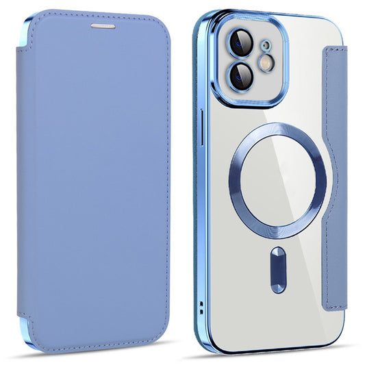 Coque MagSafe pour Apple iPhone 12, Techsuit, SmartMag Book, Bleu