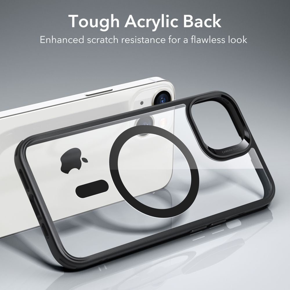 Coque MagSafe pour Apple iPhone 14 / 13, ESR, Classic Hybrid, Noire Transparente