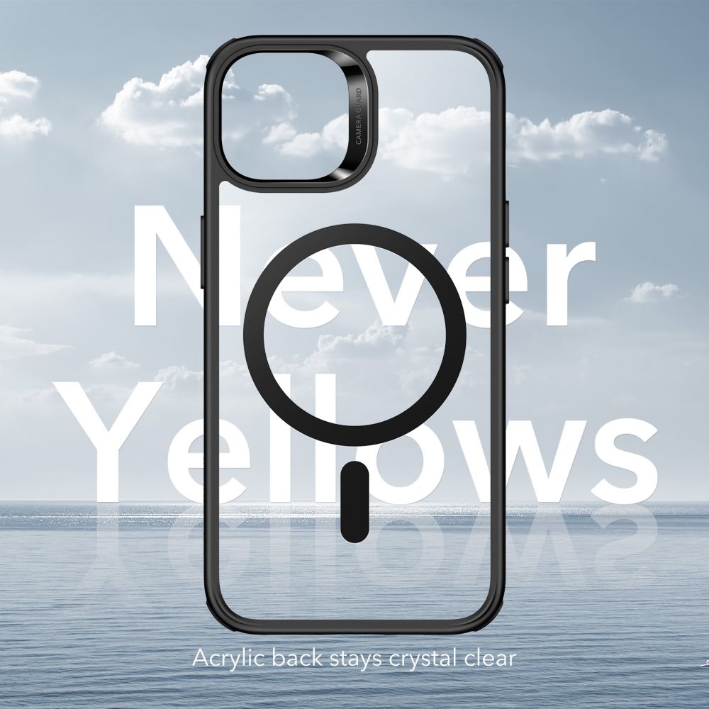 Coque MagSafe pour Apple iPhone 14 / 13, ESR, Classic Hybrid, Noire Transparente