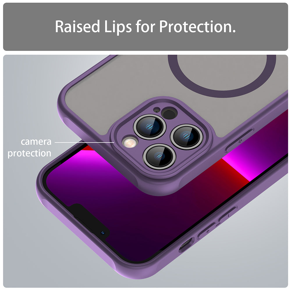 Coque MagSafe pour Apple iPhone 13 Pro Max, Techsuit, HaloFrost II, Violet