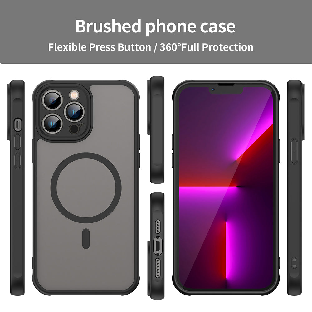 Coque MagSafe pour Apple iPhone 13 Pro Max, Techsuit, HaloFrost II, Noire
