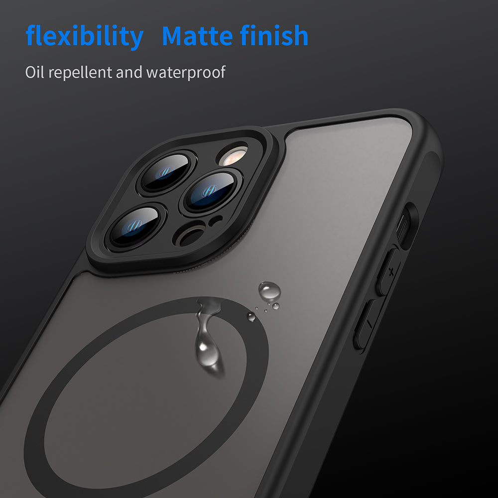 Coque MagSafe pour Apple iPhone 13 Pro Max, Techsuit, HaloFrost II, Noire
