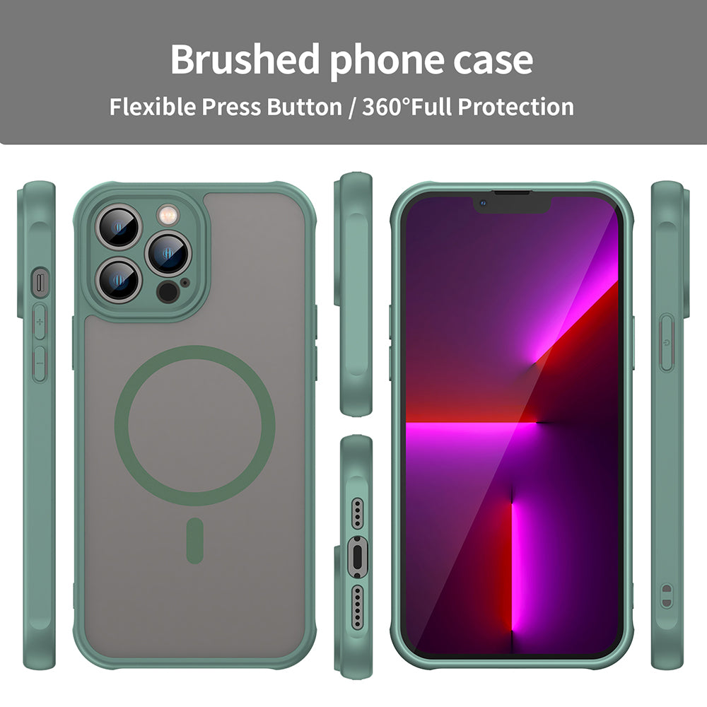 Coque MagSafe pour Apple iPhone 13 Pro Max, Techsuit, HaloFrost II, Vert