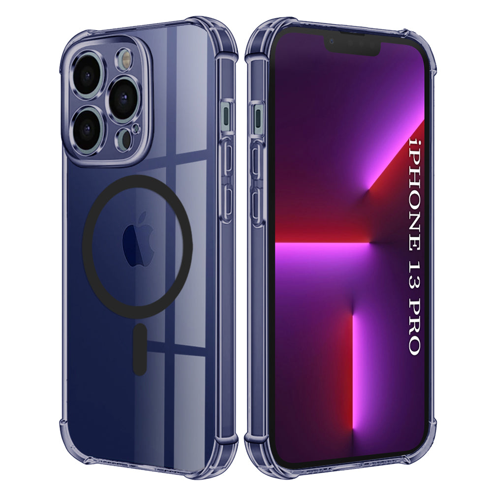 Coque MagSafe pour Apple iPhone 13 Pro, Techsuit, Transparent Antichoc, Fumé