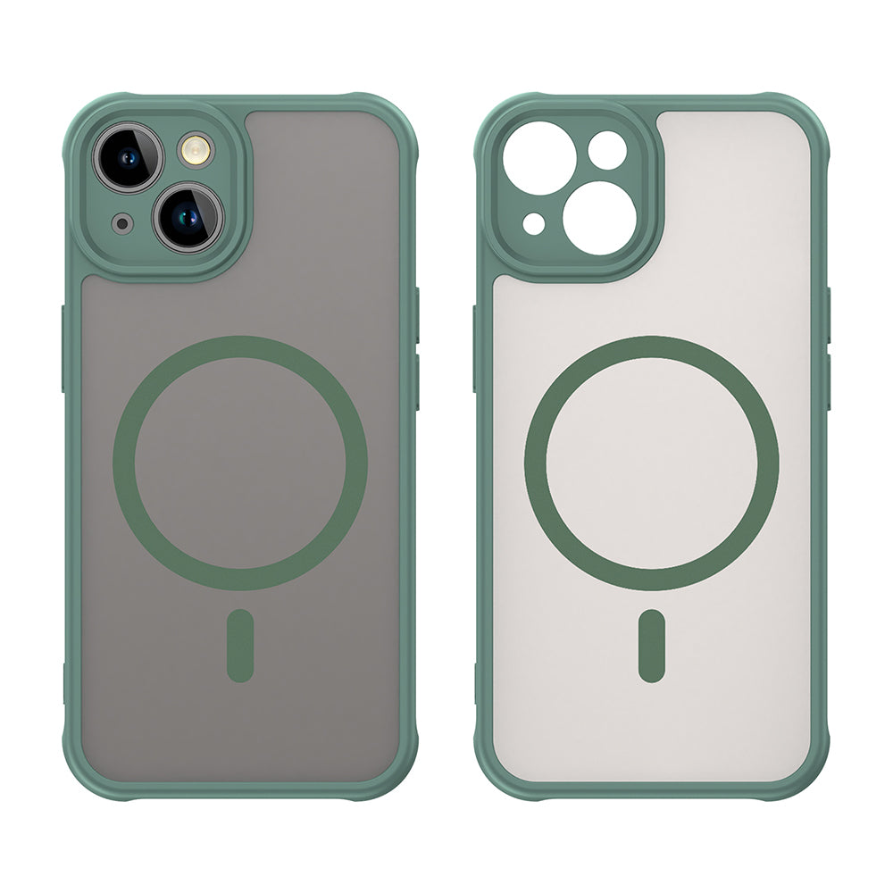 Coque MagSafe pour Apple iPhone 13, Techsuit, HaloFrost II, Vert