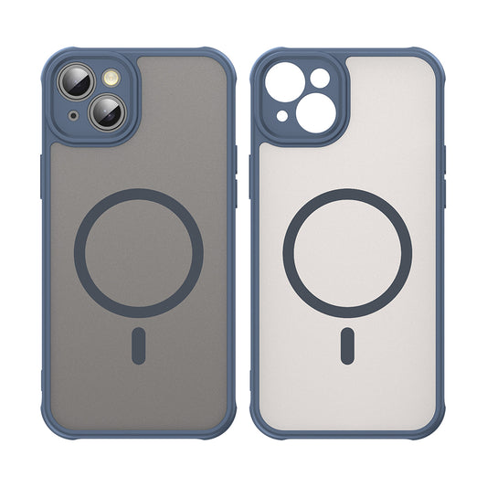 Coque MagSafe pour Apple iPhone 14 Plus, Techsuit, HaloFrost II, Bleu marine
