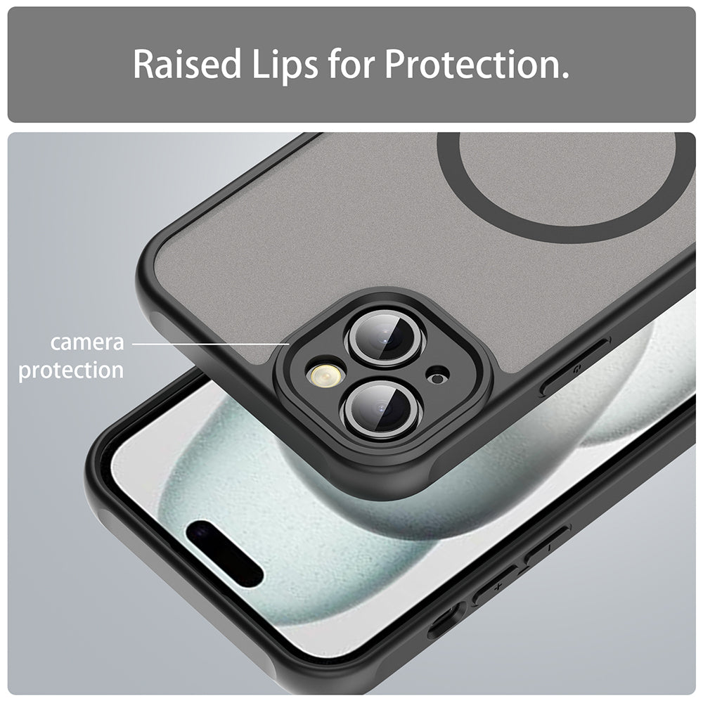 Coque MagSafe pour Apple iPhone 14 Plus, Techsuit, HaloFrost II, Noire