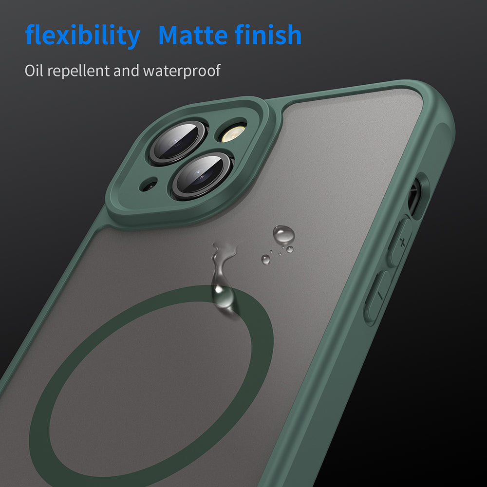 Coque MagSafe pour Apple iPhone 14 Plus, Techsuit, HaloFrost II, Vert