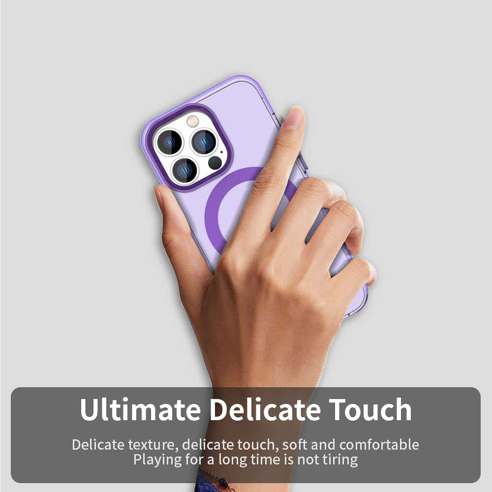 Coque MagSafe pour Apple iPhone 14 Pro Max, Techsuit, CandyCase, Violet