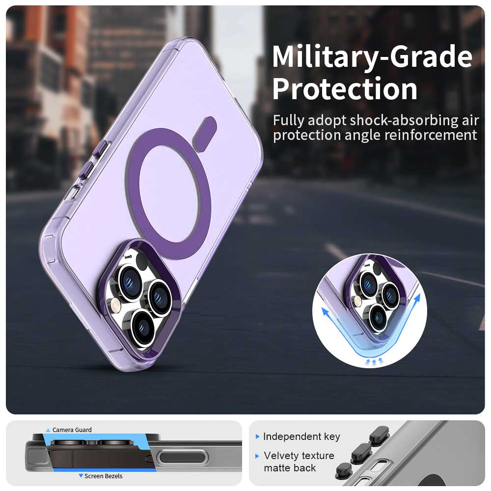 Coque MagSafe pour Apple iPhone 14 Pro Max, Techsuit, CandyCase, Violet
