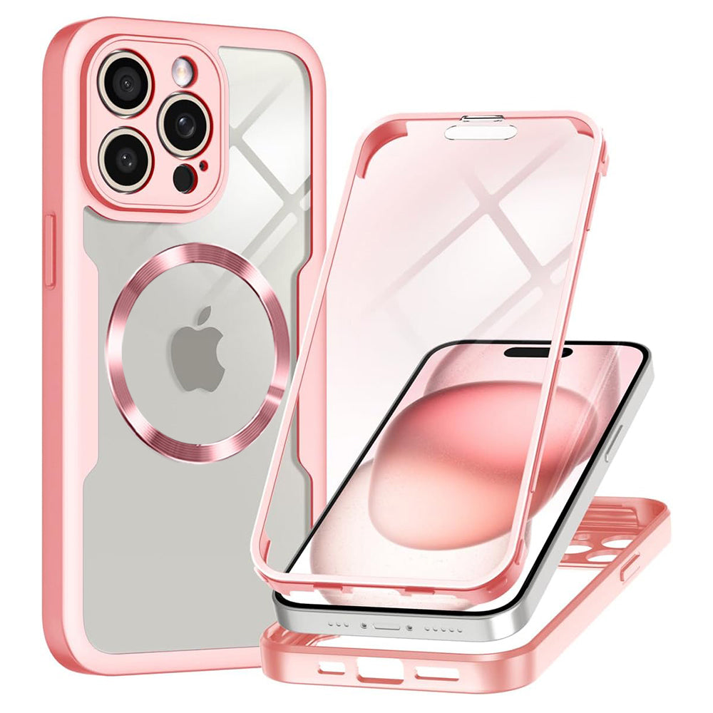 Coque MagSafe pour Apple iPhone 14 Pro Max, Techsuit, ColorVerse 360, Rose