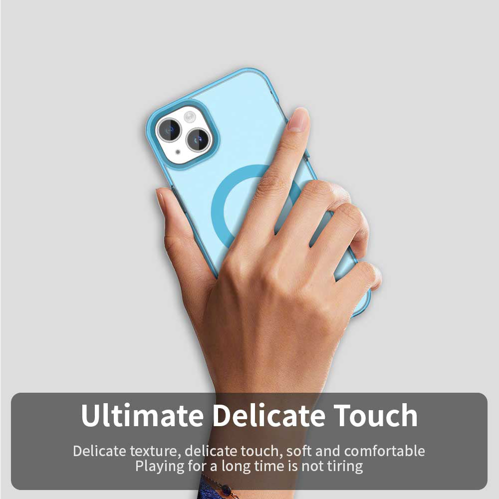 Coque MagSafe pour Apple iPhone 14, Techsuit, CandyCase, Bleue