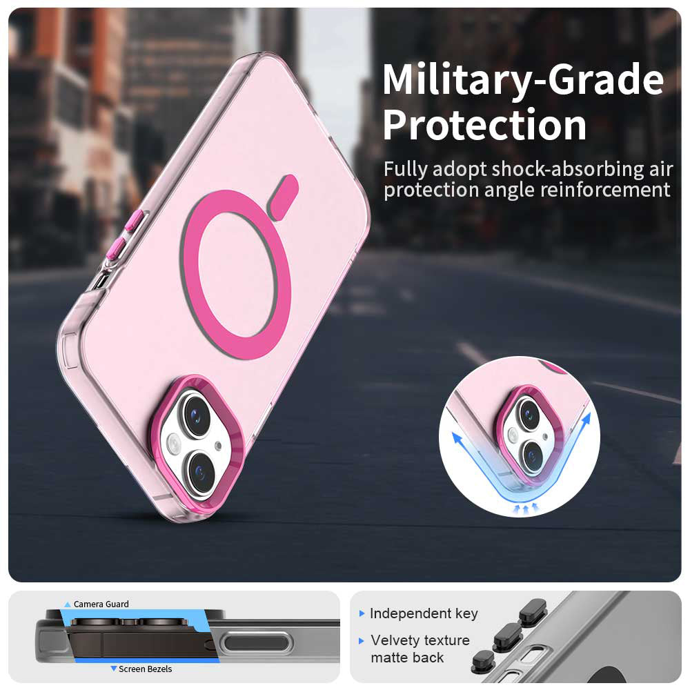 Coque MagSafe pour Apple iPhone 14, Techsuit, CandyCase, Rose
