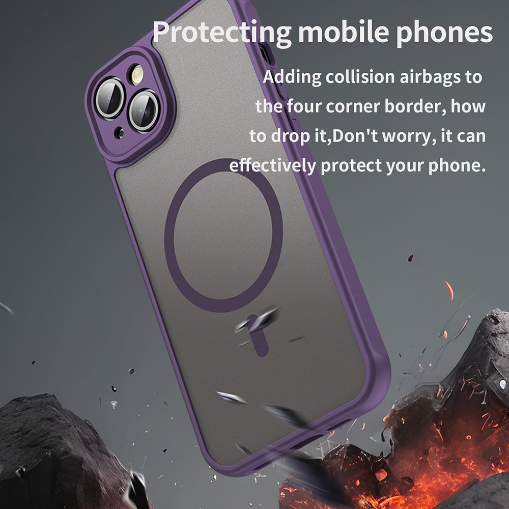 Coque MagSafe pour Apple iPhone 14, Techsuit, HaloFrost II, Violet