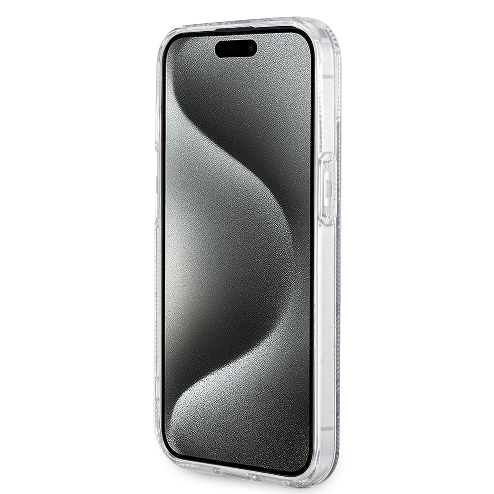 Étui MagSafe pour Apple iPhone 15, Guess, IML Gcube, Noir