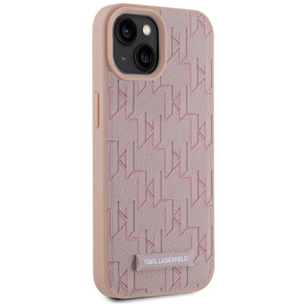 Étui MagSafe pour Apple iPhone 15, Karl Lagerfeld, Hot Stamp, Rose