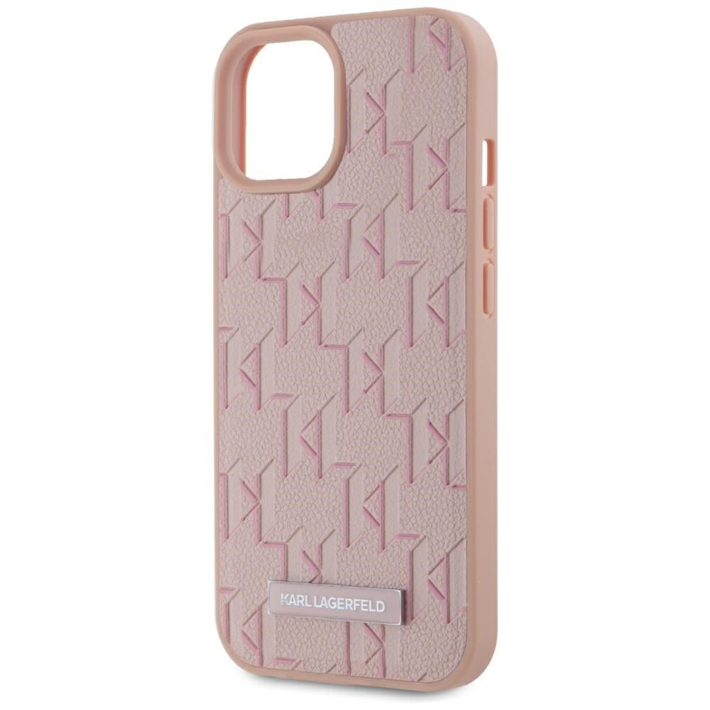 Étui MagSafe pour Apple iPhone 15, Karl Lagerfeld, Hot Stamp, Rose