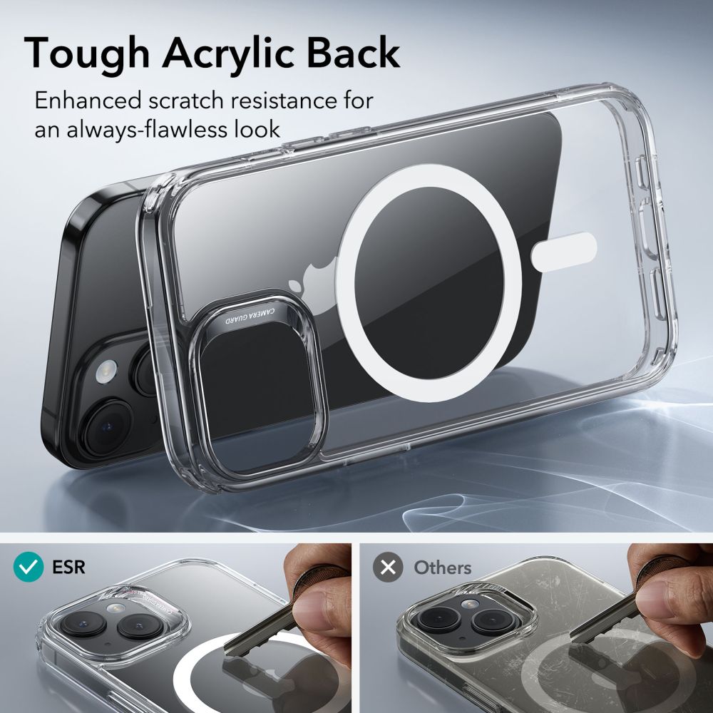 Coque MagSafe pour Apple iPhone 15 Plus, ESR, Classic Hybrid, Transparente