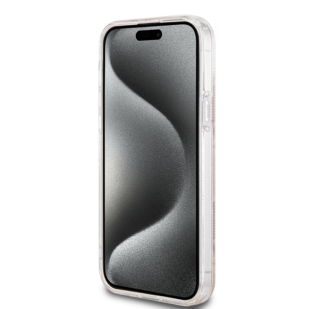 Étui MagSafe pour Apple iPhone 15 Plus, Guess, IML Gcube, Marron