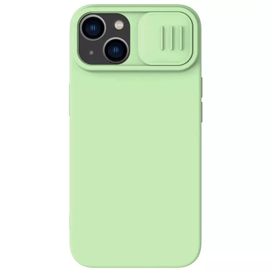Coque MagSafe pour Apple iPhone 15 Plus, Nillkin, CamShield Silky, Vert Clair
