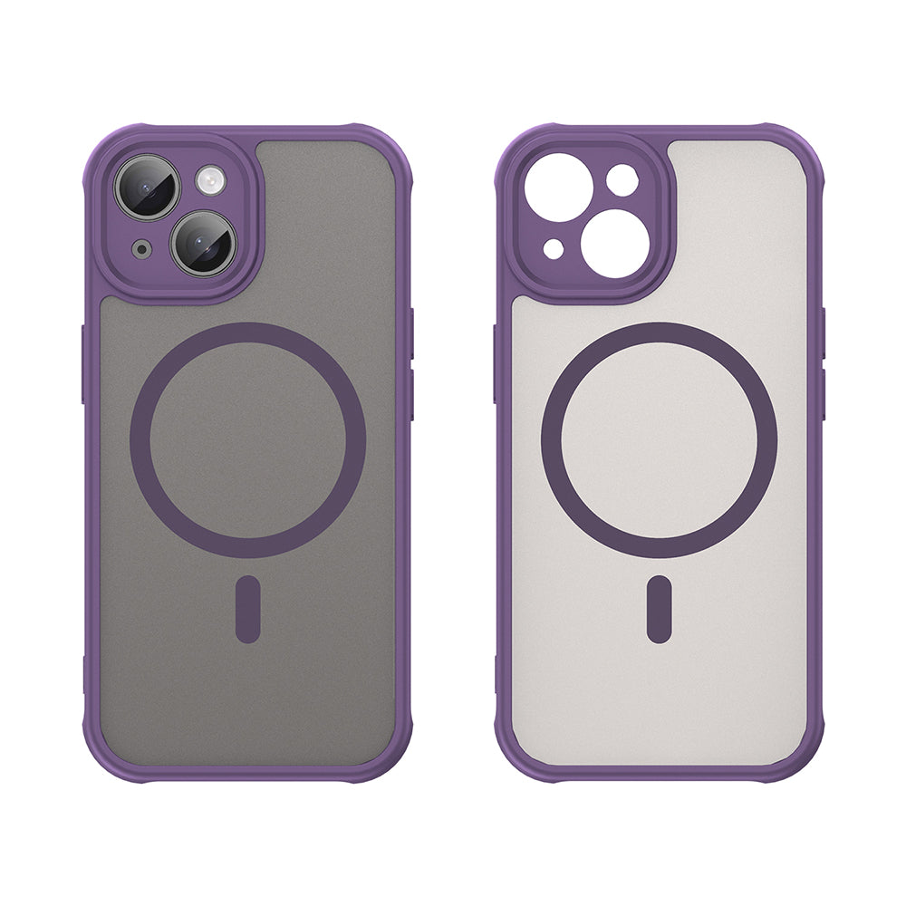 Coque MagSafe pour Apple iPhone 15 Plus, Techsuit, HaloFrost II, Violet