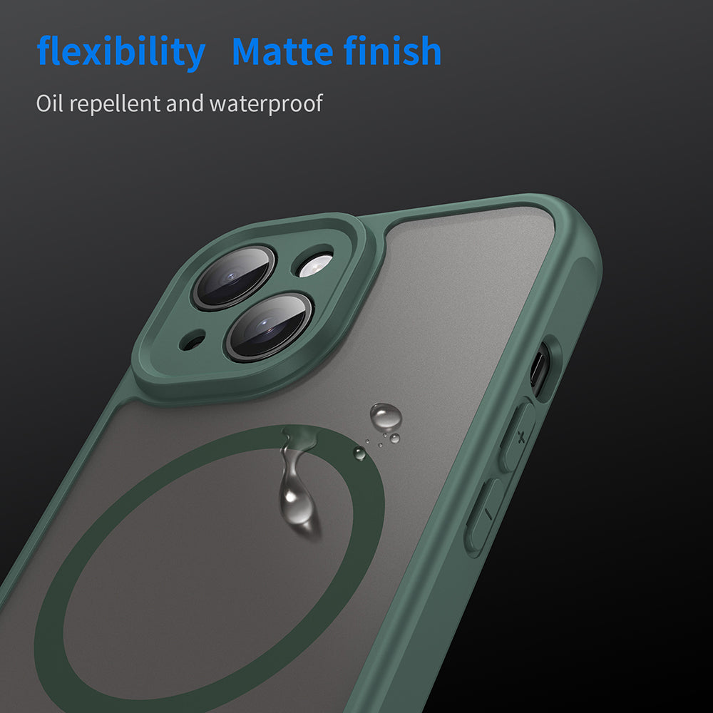Coque MagSafe pour Apple iPhone 15 Plus, Techsuit, HaloFrost II, Vert