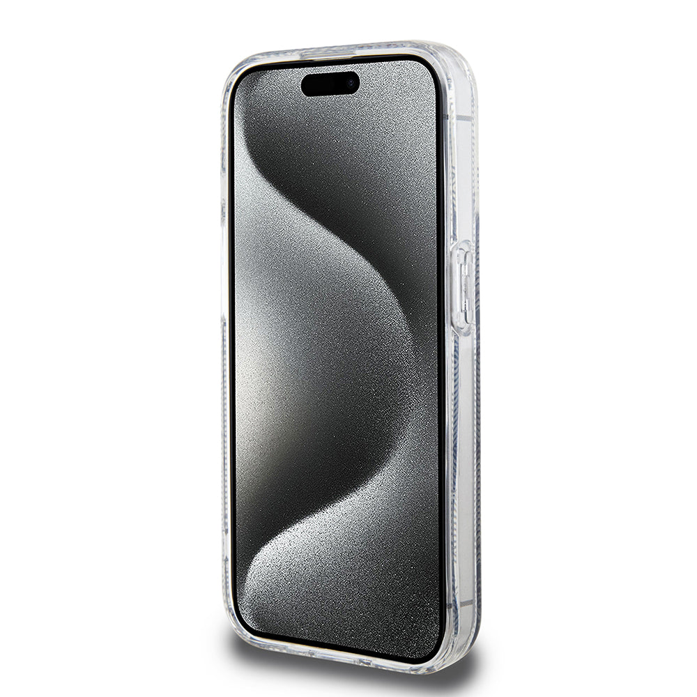 Étui MagSafe pour Apple iPhone 15 Pro, Guess, IML Gcube, Noir