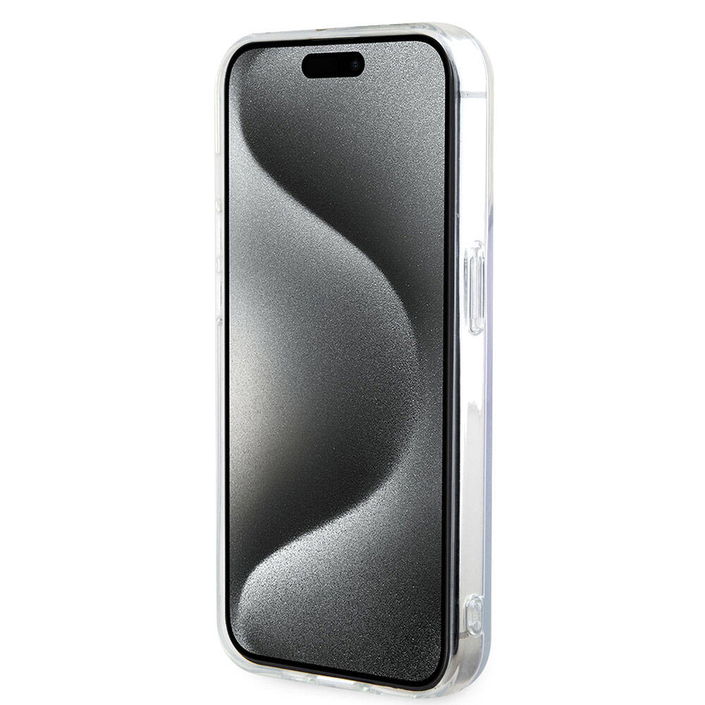 Coque MagSafe pour Apple iPhone 15 Pro, Guess, IML Iridescent, Violet