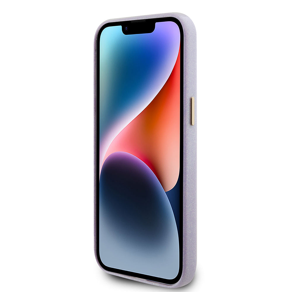 Étui MagSafe pour Apple iPhone 15 Pro Max, Guess, Glitter Full Wrapped, Mauve GUHCP15XPGMCSL