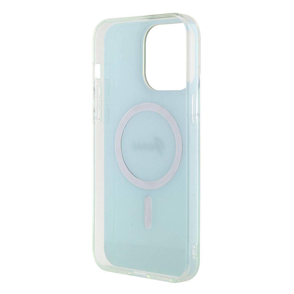 Étui MagSafe pour Apple iPhone 15 Pro Max, Guess, IML Iridescent, Turquoise