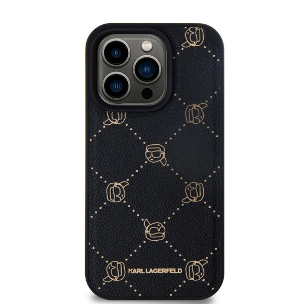 Coque MagSafe pour Apple iPhone 15 Pro Max, Karl Lagerfeld, Karl's Head, Noire