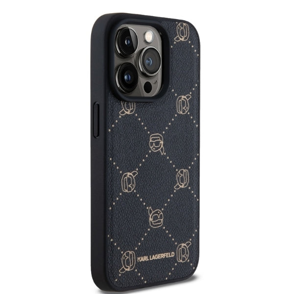 Coque MagSafe pour Apple iPhone 15 Pro Max, Karl Lagerfeld, Karl's Head, Noire