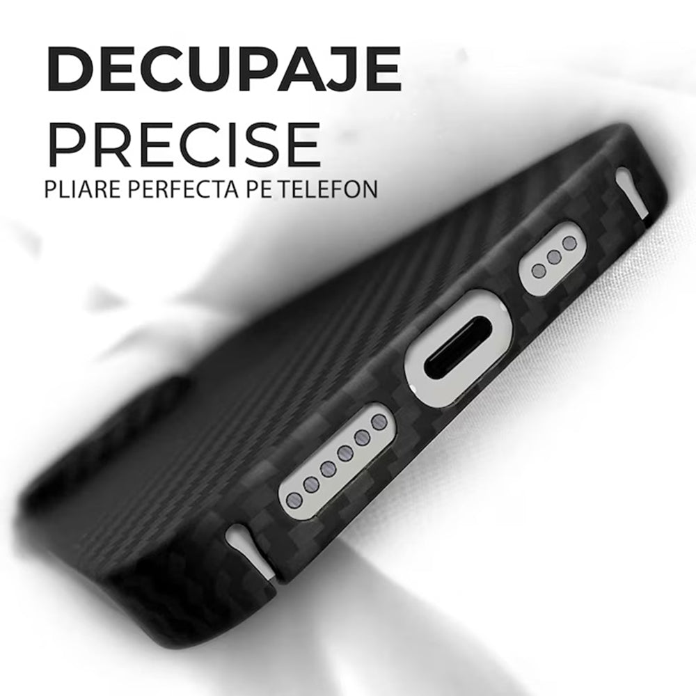 Coque MagSafe pour Apple iPhone 15 Pro Max, Techsuit, Fibre d'aramide, Noire