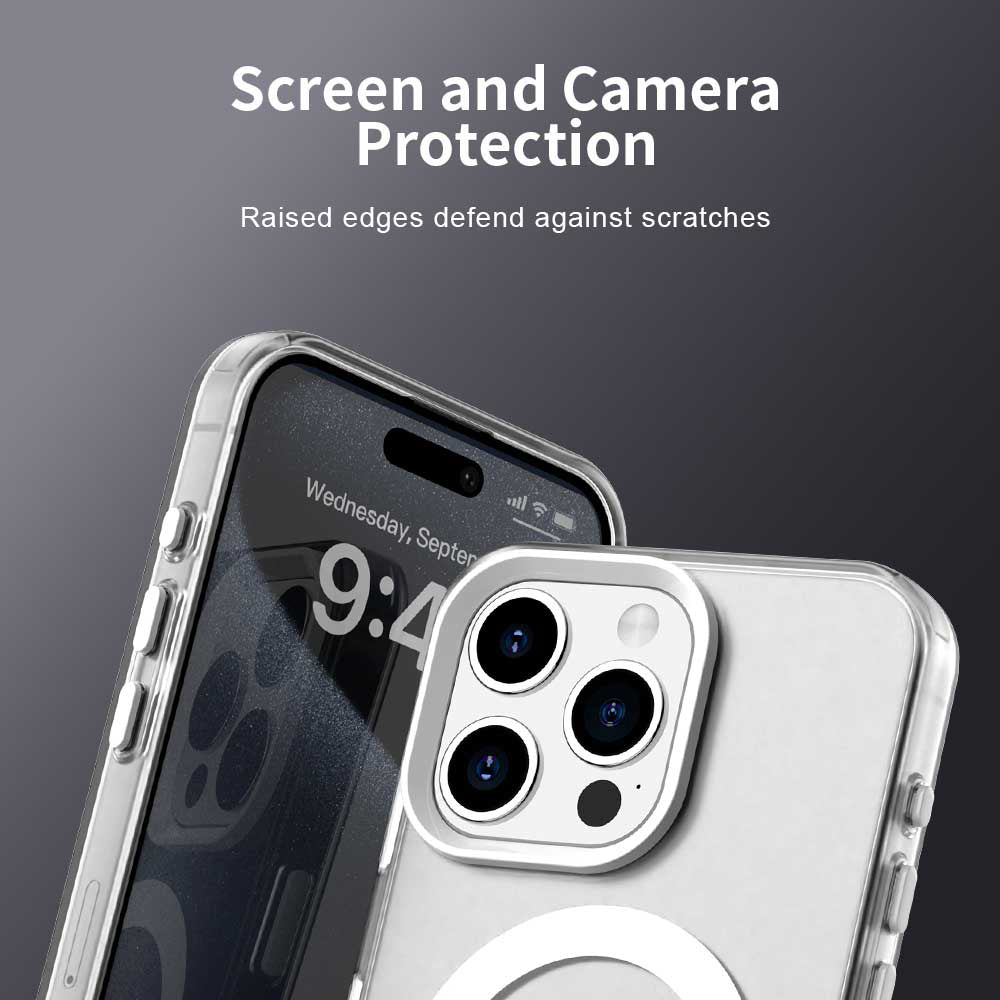 Coque MagSafe pour Apple iPhone 15 Pro Max, Techsuit, CandyCase, Blanche