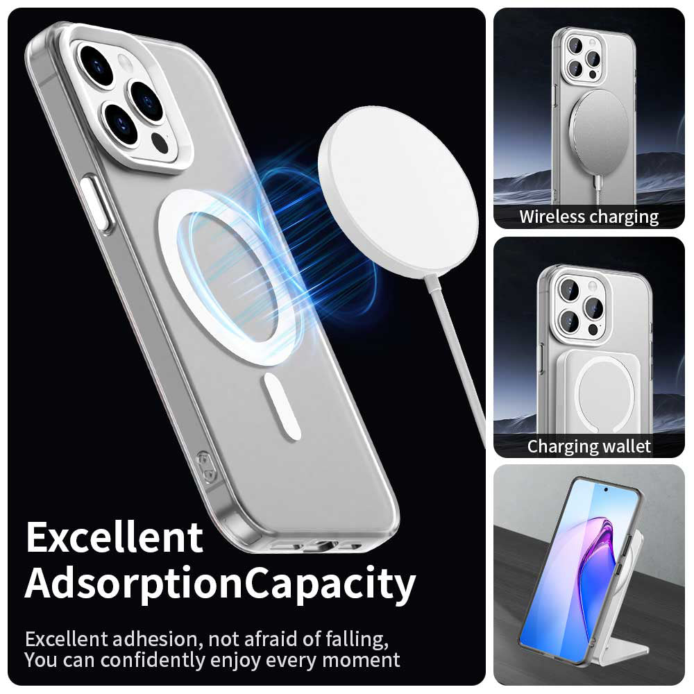 Coque MagSafe pour Apple iPhone 15 Pro Max, Techsuit, CandyCase, Blanche