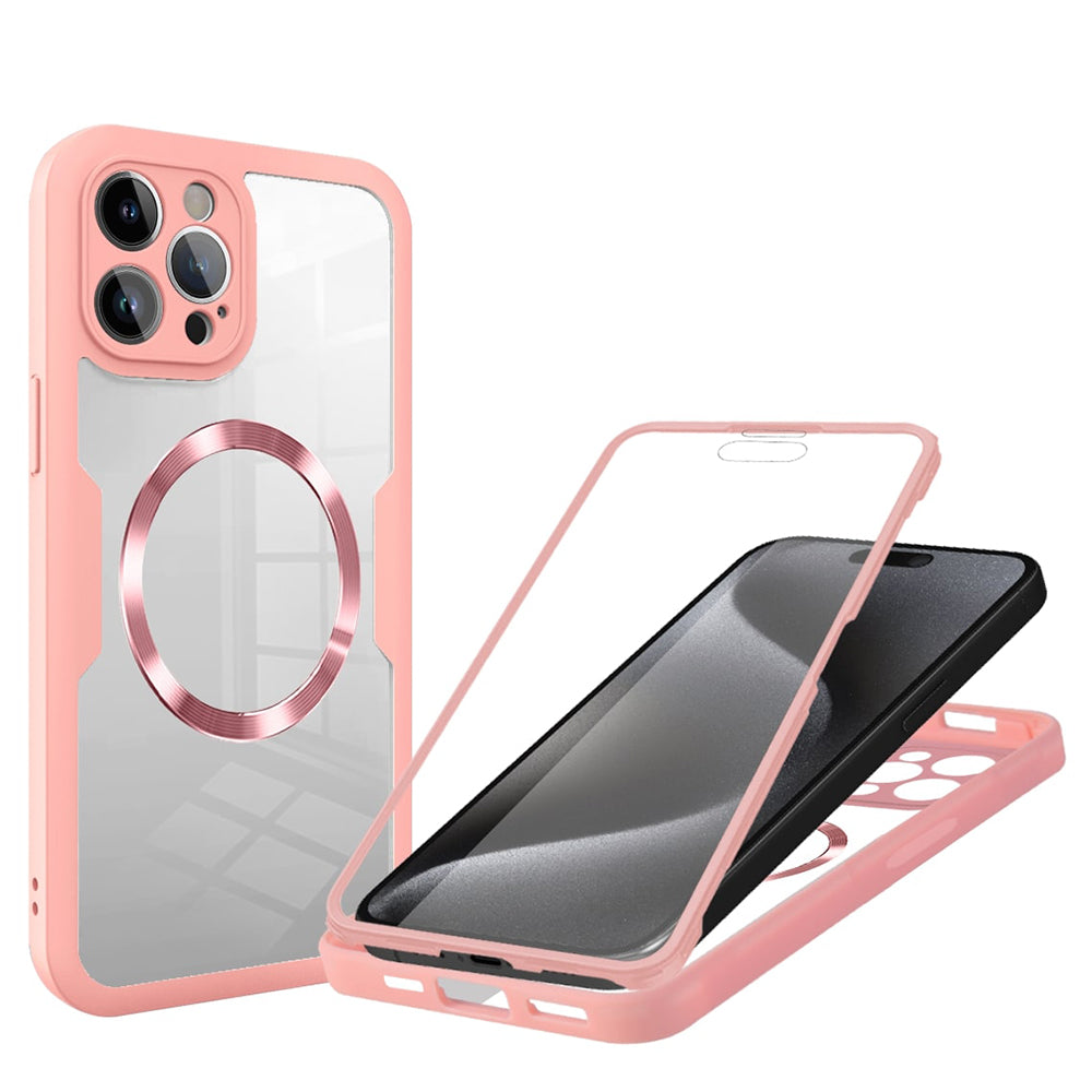 Coque MagSafe pour Apple iPhone 15 Pro Max, Techsuit, ColorVerse 360, Rose