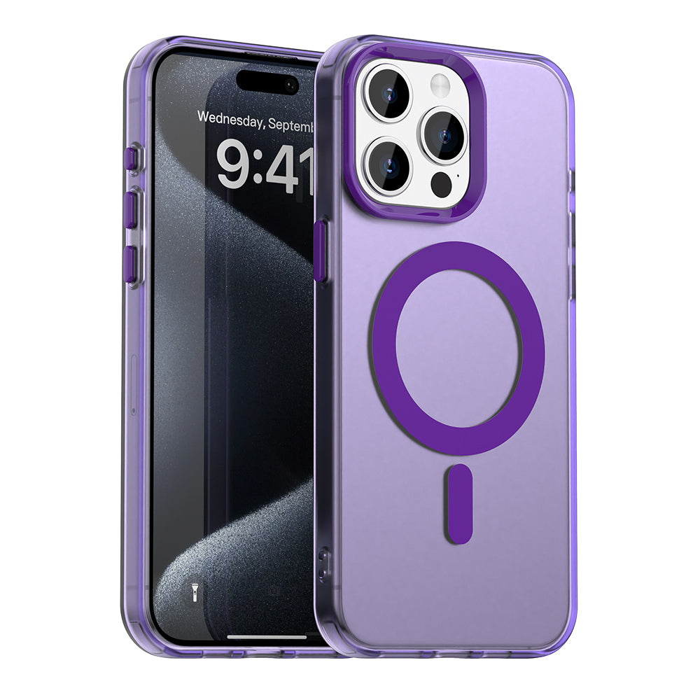 Coque MagSafe pour Apple iPhone 15 Pro, Techsuit, CandyCase, Violet