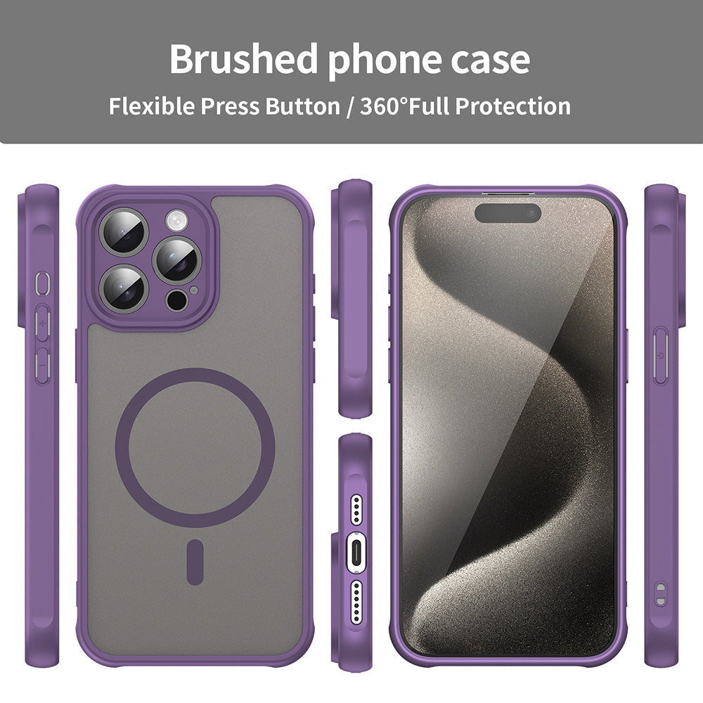 Coque MagSafe pour Apple iPhone 15 Pro, Techsuit, HaloFrost II, Violet