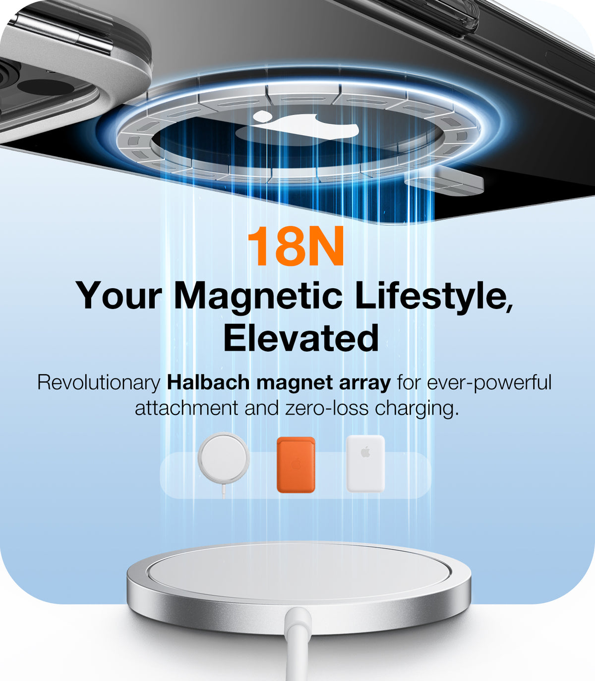 MagSafe Case for Apple iPhone 15 Pro, Torras, Lstand, Transparent