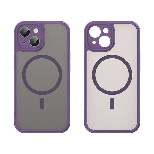 Coque MagSafe pour Apple iPhone 15, Techsuit, HaloFrost II, Violet