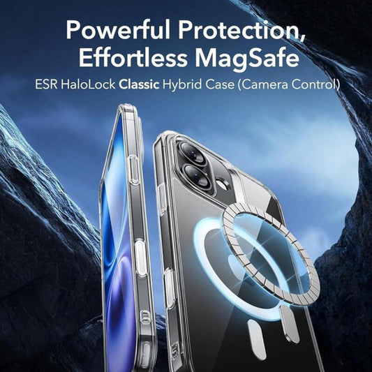 Coque MagSafe pour Apple iPhone 16, ESR, Classic Hybrid Slide, Transparente