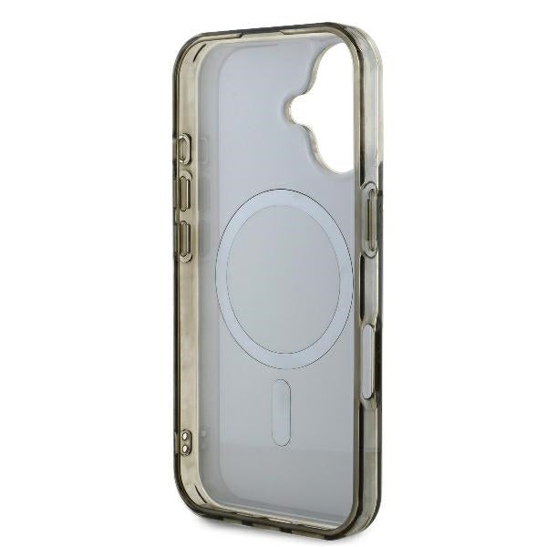 Étui MagSafe pour Apple iPhone 16, Guess, IML 4G Background, Marron