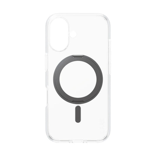 Coque MagSafe pour Apple iPhone 16, PanzerGlass, avec fonction support, Transparente Noire