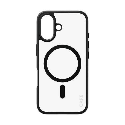 Coque MagSafe pour Apple iPhone 16, PanzerGlass, Care Urban Combat, Noire Transparente