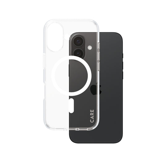 Coque MagSafe pour Apple iPhone 16, PanzerGlass, Care Urban Combat, Transparente Blanche