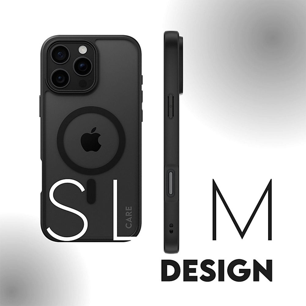 Coque MagSafe pour Apple iPhone 16, PanzerGlass, Frame, Transparent Noir