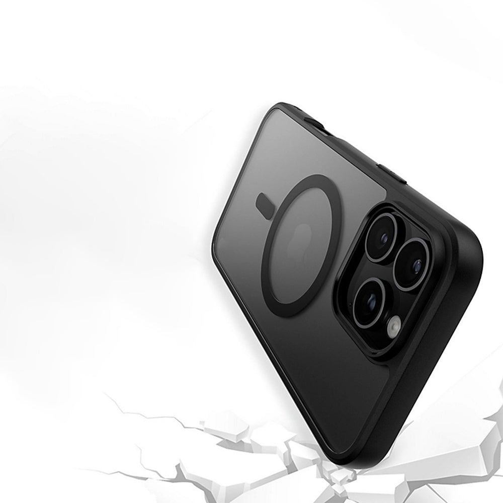 Coque MagSafe pour Apple iPhone 16, PanzerGlass, Frame, Transparent Noir