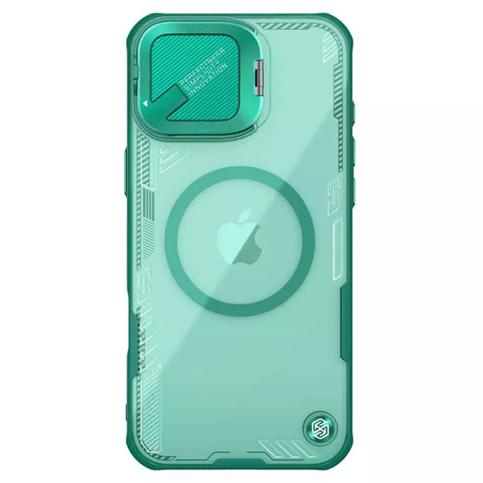 Coque MagSafe pour Apple iPhone 16 Plus, Nillkin, Iceblade Prop (sans découpe pour caméra), Vert