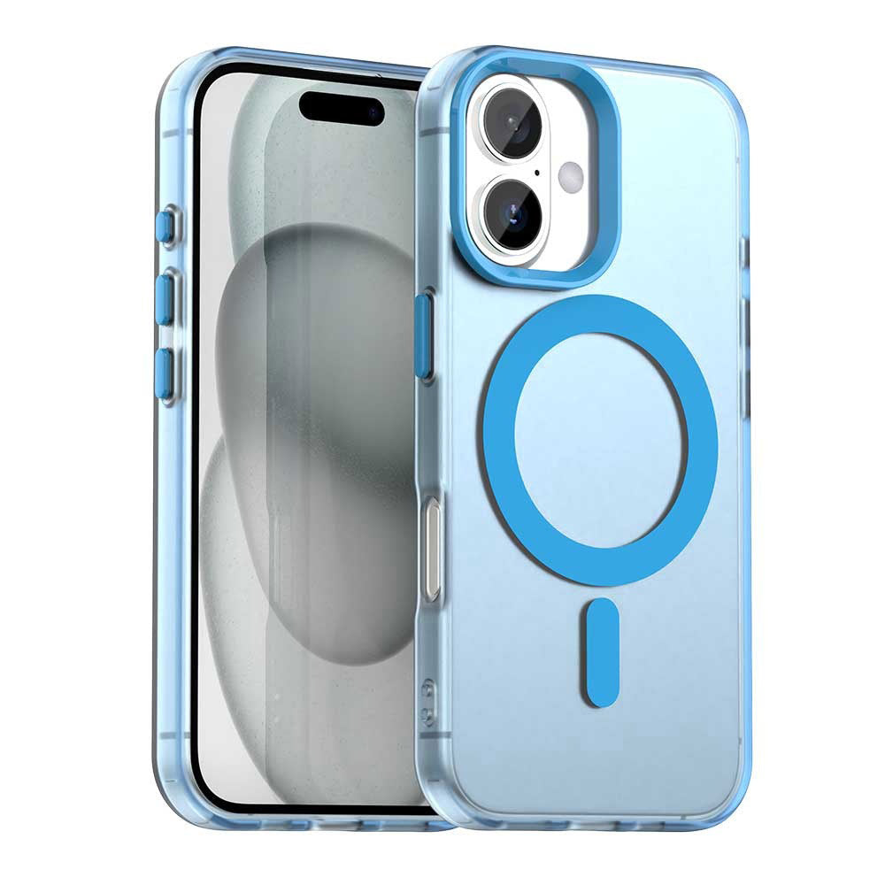 Coque MagSafe pour Apple iPhone 16 Plus, Techsuit, CandyCase, Bleue