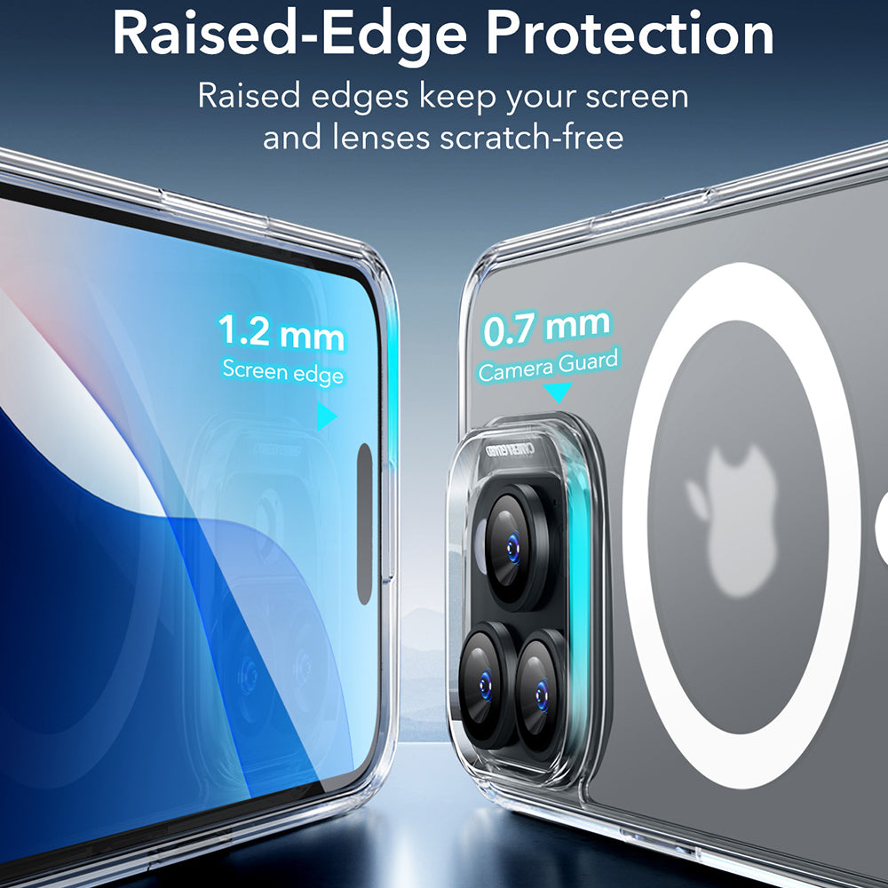 Coque MagSafe pour Apple iPhone 16 Pro Max, ESR, Classic Hybrid, Transparent Satiné